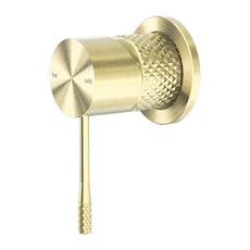 Nero Opal Shower Mixer 60mm Plate Brushed Gold NR251909hBG - The Blue Space