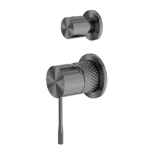 Nero Opal Shower Mixer With Divertor Separate Plate Graphite