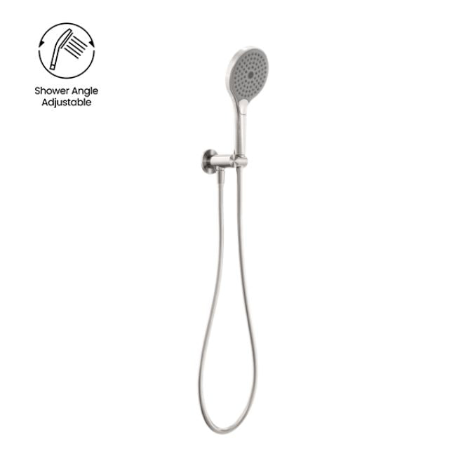 Nero Opal Shower On Bracket With Air Shower II Brushed Nickel NR251905FBN - The Blue Space