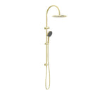 Nero Opal Twin Shower With Air Shower II Brushed Gold NR251905HBG - The Blue Space