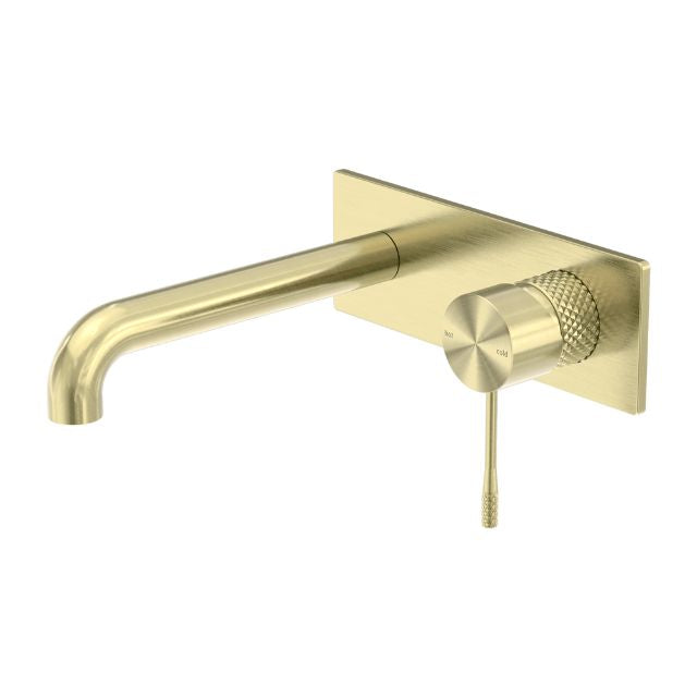 Nero Opal Wall Basin/Bath Mixer 120mm Brushed Gold NR251907A120BG - The Blue Space