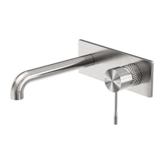 Nero Opal Wall Basin/Bath Mixer 120mm Brushed Nickel NR251907A120BN - The Blue Space