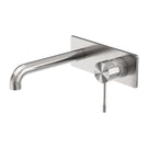 Nero Opal Wall Basin/Bath Mixer 160mm Brushed Nickel NR251907A160BN - The Blue Space