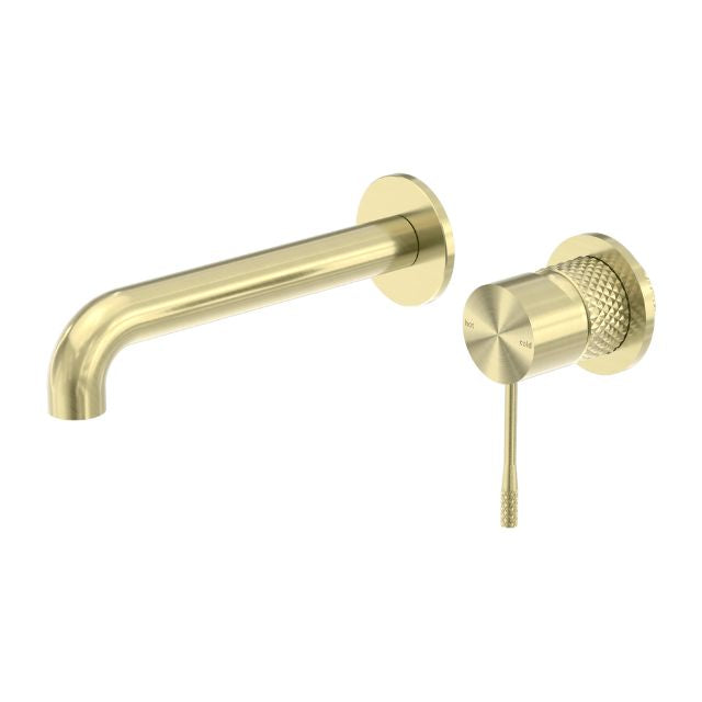 Nero Opal Wall Basin/Bath Mixer Separate Back Plate 160mm Brushed Gold