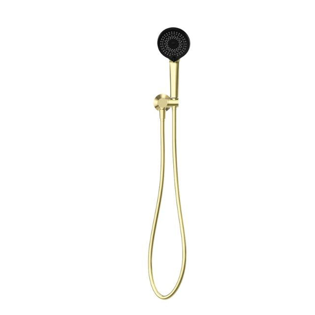 Front Nero Project Round Shower on Bracket 4 Star Rating Brushed Gold NR320BG - The Blue Space