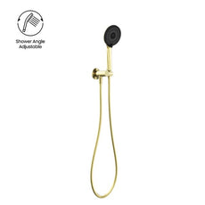 Nero Project Round Shower on Bracket 4 Star Rating Brushed Gold NR320BG - The Blue Space