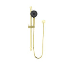 Buy Online Nero Round Metal Project Rail Shower Brushed Gold NR318BG - The Blue Space