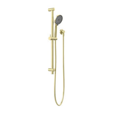 Nero Round Metal Project Rail Shower Brushed Gold NR318BG - The Blue Space