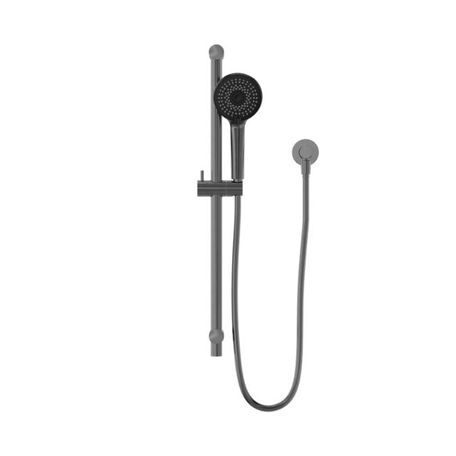 Buy Online Nero Round Metal Project Shower Rail Gun Metal with WELS 4 Star Rated NR319GM - The Blue Space