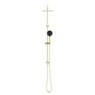 Buy Online Nero Round Project Twin Shower 4 Star Rating Brushed Gold NR232105fBG - The Blue Space