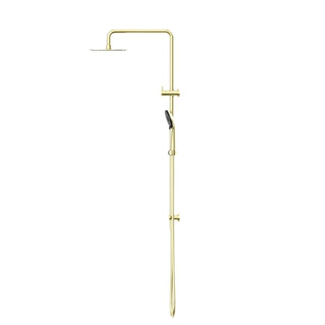 Buy Nero Round Project Twin Shower 4 Star Rating Brushed Gold NR232105fBG - The Blue Space