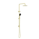 Nero Round Project Twin Shower 4 Star Rating Brushed Gold NR232105fBG - The Blue Space