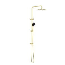 Nero Round Project Twin Shower 4 Star Rating Brushed Gold NR232105fBG - The Blue Space