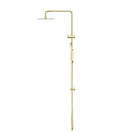 Shop Online Nero Square Project Twin Shower Brushed Gold NR232105EBG - The Blue Space