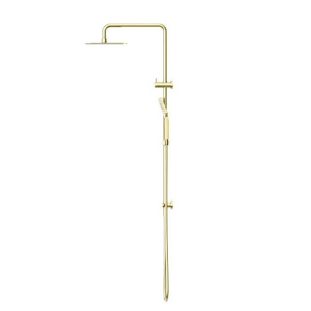 Shop Online Nero Square Project Twin Shower Brushed Gold NR232105EBG - The Blue Space