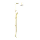 Nero Square Project Twin Shower Brushed Gold NR232105EBG - The Blue Space