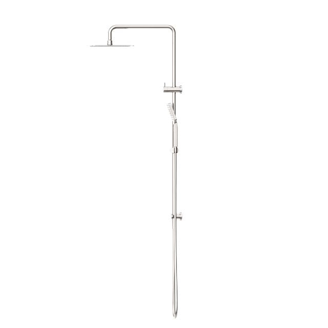 Shop Nero Square Project Twin Shower Brushed Nickel NR232105EBN - The Blue Space