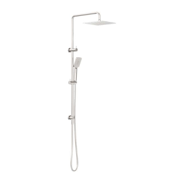 Nero Square Project Twin Shower Brushed Nickel NR232105EBN - The Blue Space