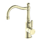 Nero York Basin Mixer Hook Spout With Metal Lever Aged Brass NR69210202AB - The Blue Space