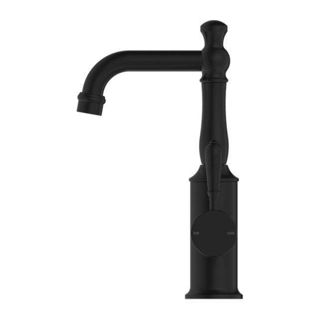 Buy Online Nero York Basin Mixer With Metal Lever Matte Black NR69210102MB - The Blue Space