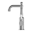 Buy Online Nero York Basin Mixer With White Porcelain Lever Chrome NR69210101CH - The Blue Space