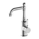 Nero York Basin Mixer With White Porcelain Lever Chrome NR69210101CH - The Blue Space