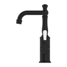 Buy Online Nero York Basin Mixer With White Porcelain Lever Matte Black NR69210101MB - The Blue Space