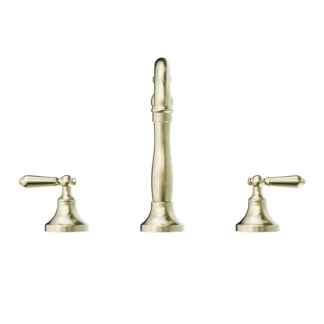 Buy Nero York Basin Set With Metal Lever Aged Brass NR692102a02AB - The Blue Space