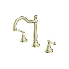 Nero York Basin Set With Metal Lever Aged Brass NR692102a02AB - The Blue Space