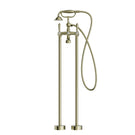 Buy Online Nero York Freestanding Bath Set With Metal Hand Shower Aged Brass NR692103a02AB - The Blue Space