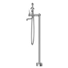 Buy Online Nero York Freestanding Bath Set With White Porcelain Hand Shower Chrome NR692103a01CH - The Blue Space