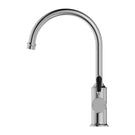 Buy Online Nero York Kitchen Mixer Gooseneck Spout With Black Porcelain Lever Chrome NR69210603CH - The Blue Space