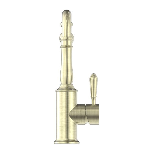Buy Nero York Kitchen Mixer Hook Spout With Metal Lever Aged Brass NR69210702AB - The Blue Space