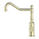 Buy Online Nero York Kitchen Mixer Hook Spout With Metal Lever Aged Brass NR69210702AB - The Blue Space
