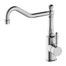 Nero York Kitchen Mixer Hook Spout With Metal Lever Chrome NR69210702CH - The Blue Space