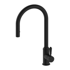 Nero York Pull Out Sink Mixer With Vegie Spray Function With Metal Lever Matte Black NR69210802MB - The Blue Space