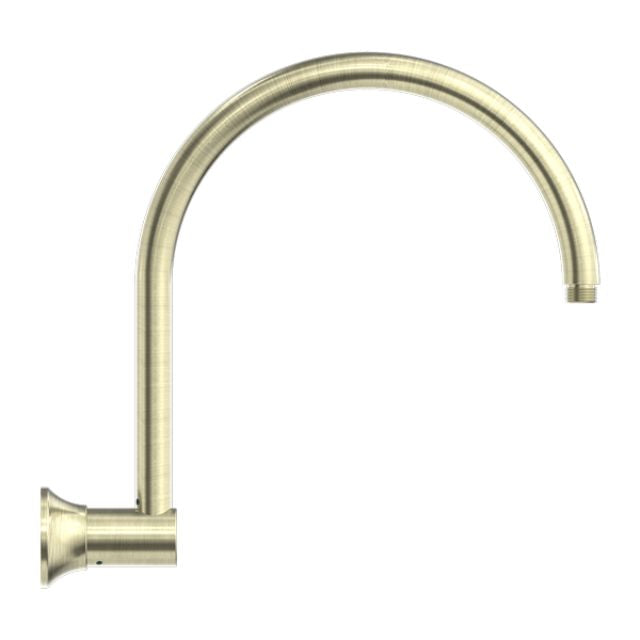 Buy Online Nero York Shower Arm Aged Brass NR508AB - The Blue Space