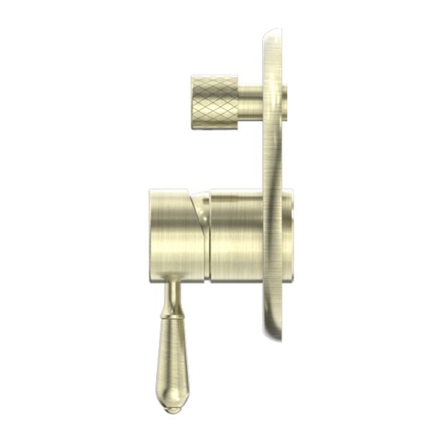 Buy Nero York Shower Mixer With Diverter With Metal Lever Aged Brass NR692109a02AB - The Blue Space