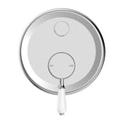 Buy Online Nero York Shower Mixer With Diverter With White Porcelain Lever Chrome NR692109a01CH - The Blue Space