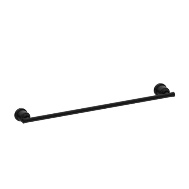 Nero York Single Towel Rail 600mm Matte Black NR6924MB - The Blue Space