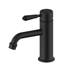 Nero York Straight Basin Mixer With Metal Lever Matte Black NR692101b02MB - The Blue Space