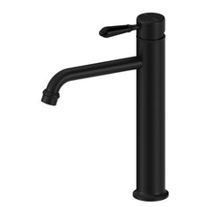 Nero York Straight Tall Basin Mixer With Metal Lever Matte Black NR692101a02MB - The Blue Space