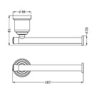 Technical Drawing Nero York Toilet Roll Holder Aged Brass NR6986AB - The Blue Space