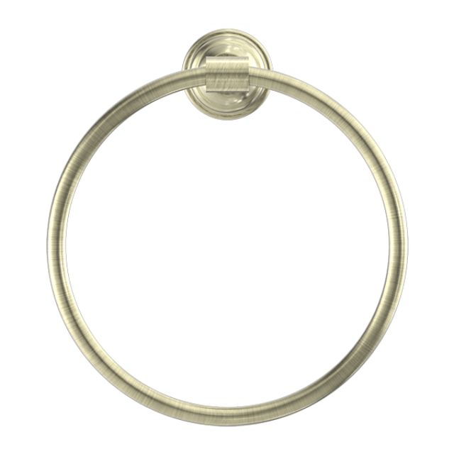 Buy Online Nero York Towel Ring Aged Brass NR6980AB - The Blue Space