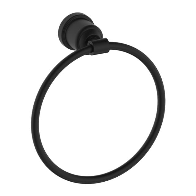 Nero York Towel Ring Matte Black NR6980MB - The Blue Space