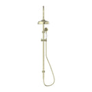 Buy Online Nero York Twin Shower With White Porcelain Hand Shower Aged Brass NR69210501AB - The Blue Space