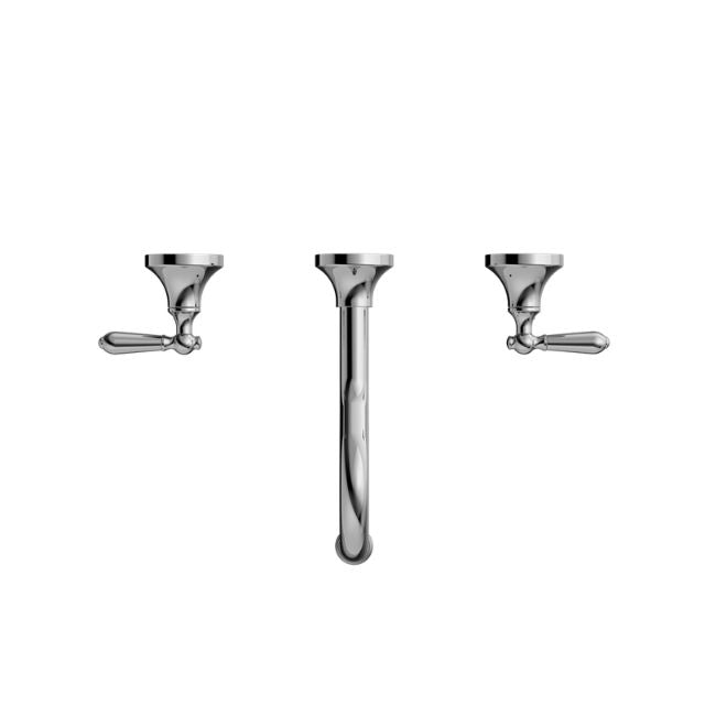 Buy Nero York Wall Basin Set With Metal Lever Chrome NR692107a02CH - The Blue Space