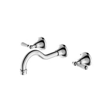 Nero York Wall Basin Set With Metal Lever Chrome NR692107a02CH - The Blue Space