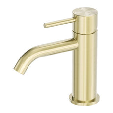 Nero Zen SS316L Basin Mixer Brushed Gold NR162201BG - The Blue Space