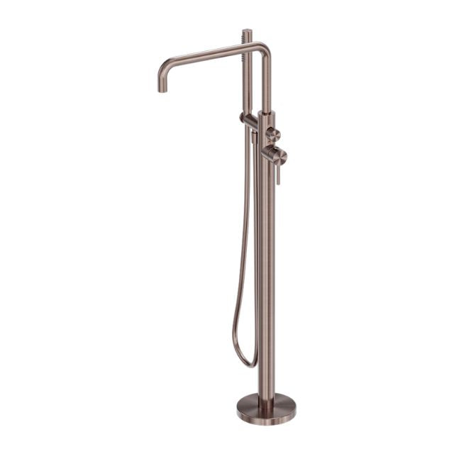 Nero Zen SS316L Freestanding Bath Mixer Brushed Bronze NR162203a02BZ - The Blue Space